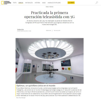2019-03-04. National Geographic. Primera cirugía 5G
