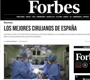 2017-12-16. Forbes. El Dr. de Lacy entre los mejores cirujanos de España