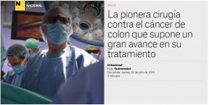 2018-07-26. El Nacional. Cirugía pionera cáncer de colon