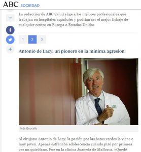 2015-01-19. ABC. Los mejores cirujanos españoles